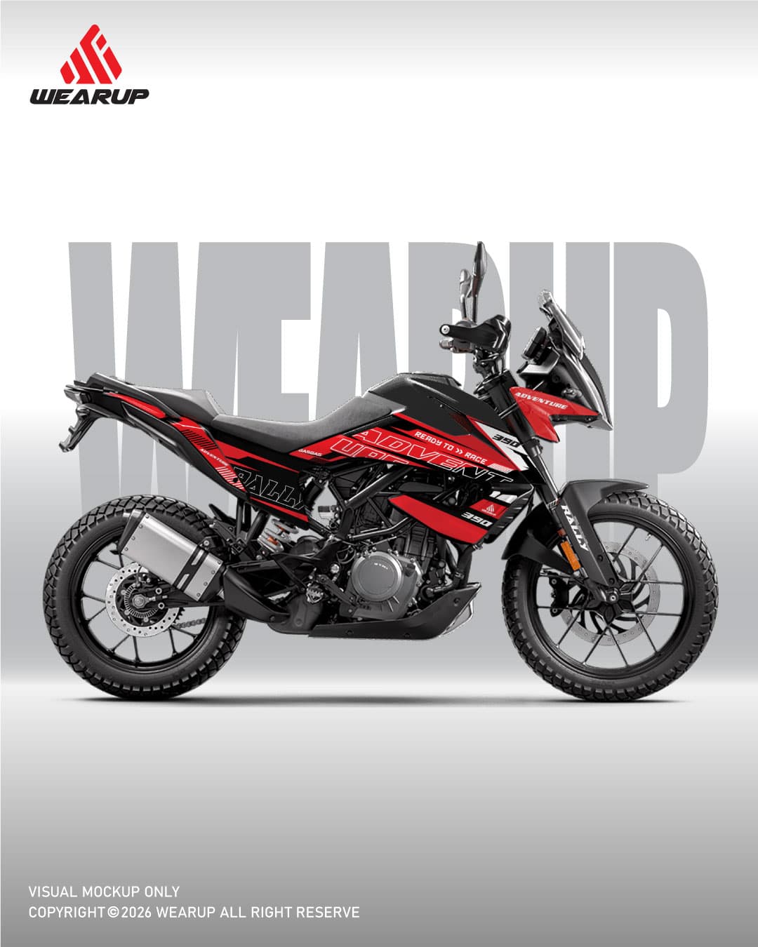 KTM ADVENTURE GEN 1 RED RALLY GRAPHICS STICKER KIT